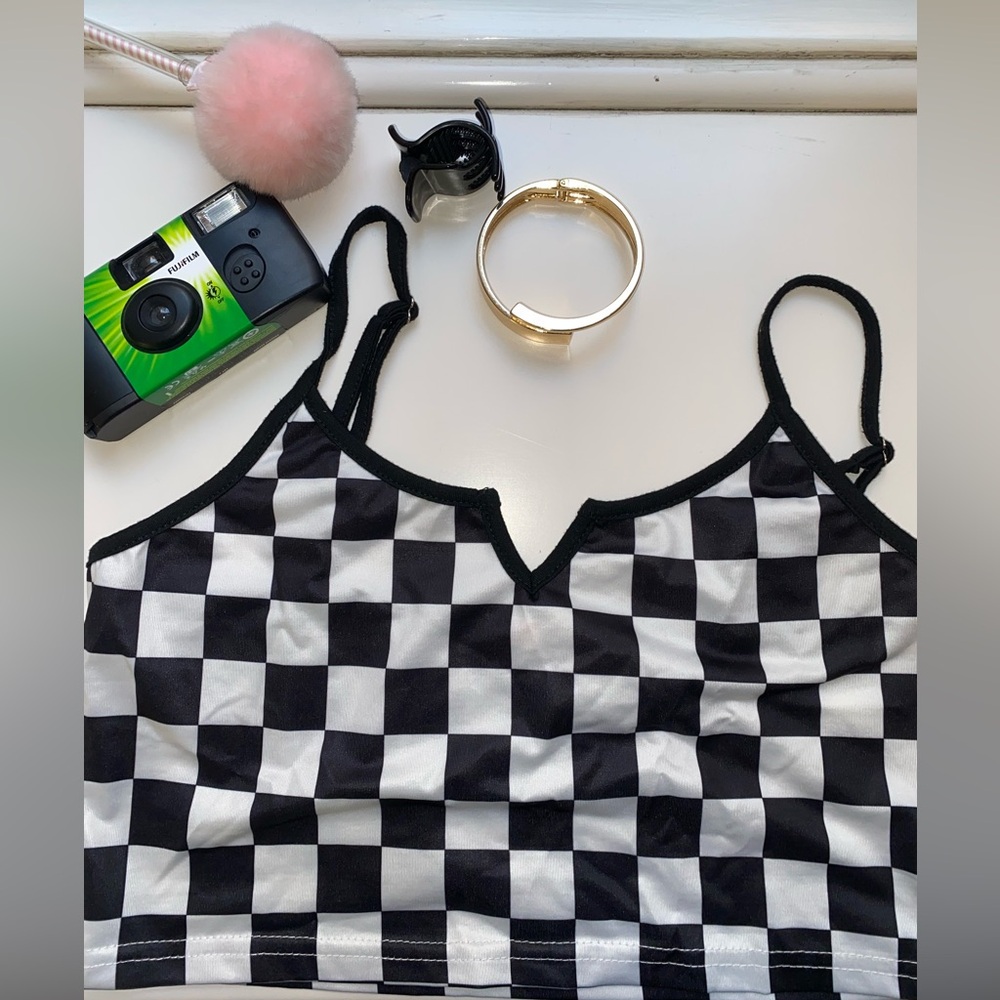 Checkers Crop-Top